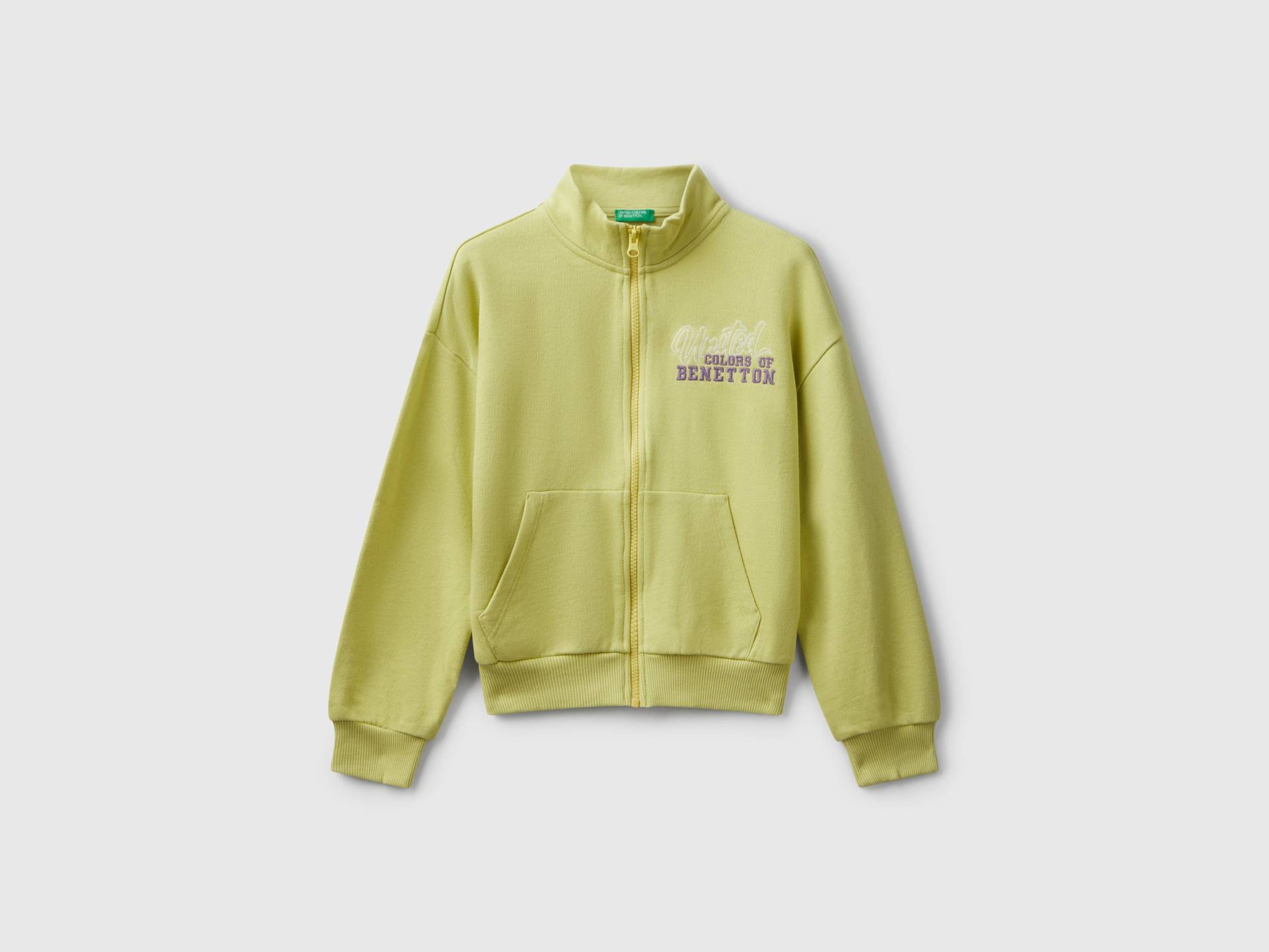 Benetton, Sweatshirt Mit Reißverschluss Und Print, size XL, Gelb, female Benetton, Sweatshirt Mit Reißverschluss Und Print, size XL, Gelb, female von United Colors of Benetton