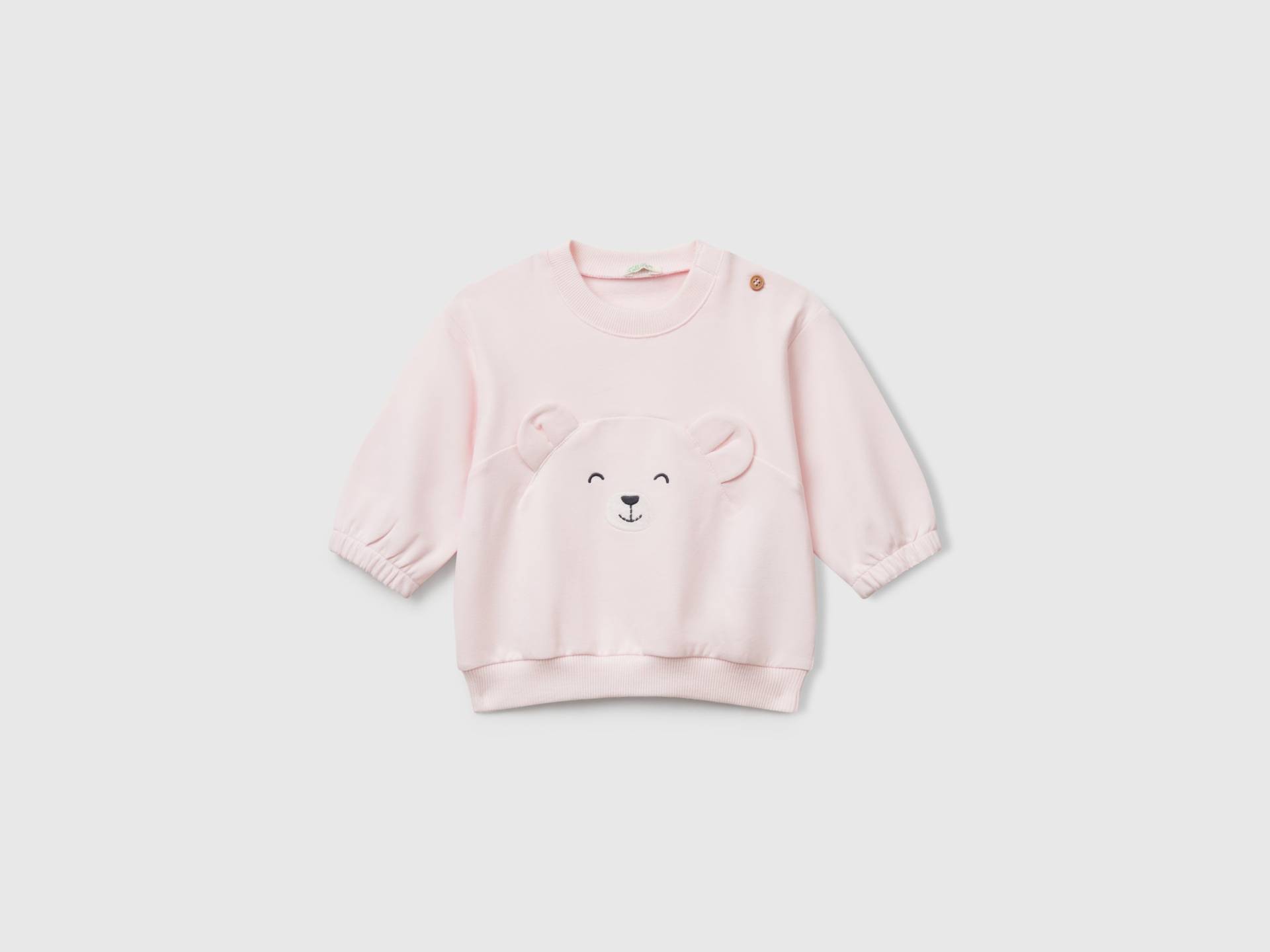 Benetton, Sweatshirt Mit Stickerei Und Patch, size 82, Pink, unisex von United Colors of Benetton