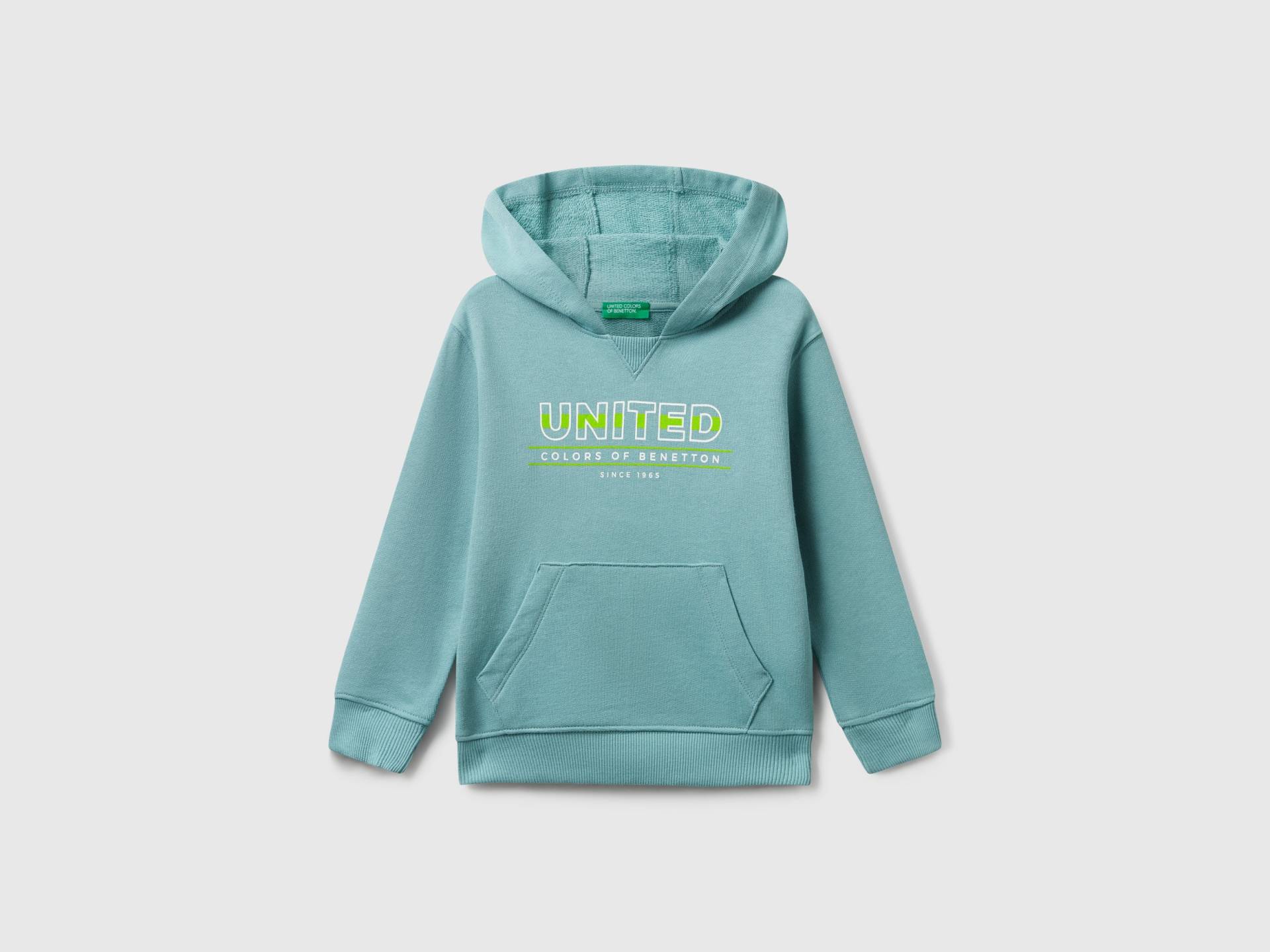 Benetton, Sweatshirt Mit Tasche Und Kapuze, size 82, Blassblau, male von United Colors of Benetton