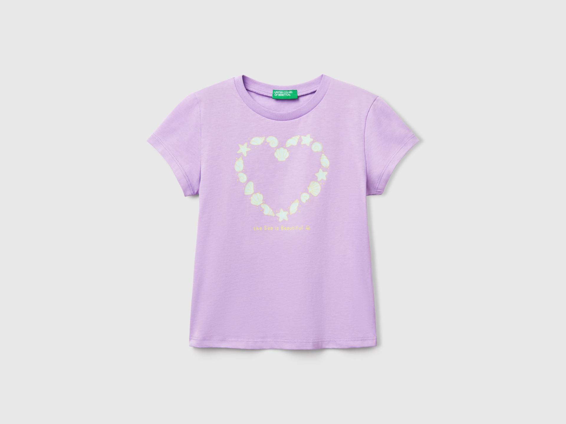 Benetton, T-shirt Mit Fluoreszierendem Aufdruck, size 104, Flieder, female Benetton, T-shirt Mit Fluoreszierendem Aufdruck, size 104, Flieder, female von United Colors of Benetton