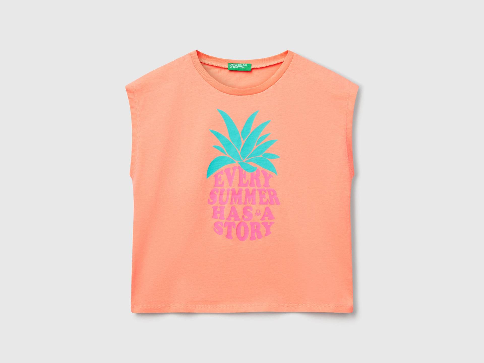 Benetton, T-shirt Mit Fluoreszierendem Aufdruck, size S, Pfirsichrosa, female Benetton, T-shirt Mit Fluoreszierendem Aufdruck, size S, Pfirsichrosa, female von United Colors of Benetton