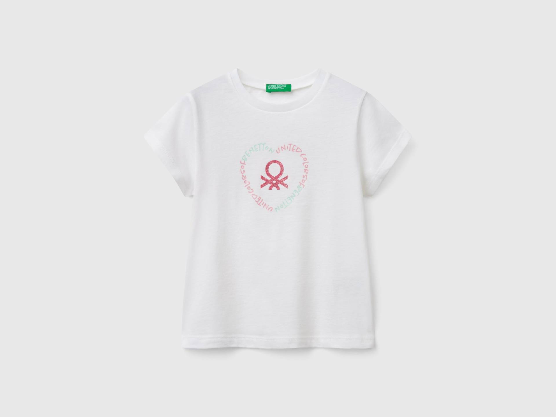 Benetton, T-shirt Mit Glitzerdruck, size 116, Weiss, female Benetton, T-shirt Mit Glitzerdruck, size 116, Weiss, female von United Colors of Benetton