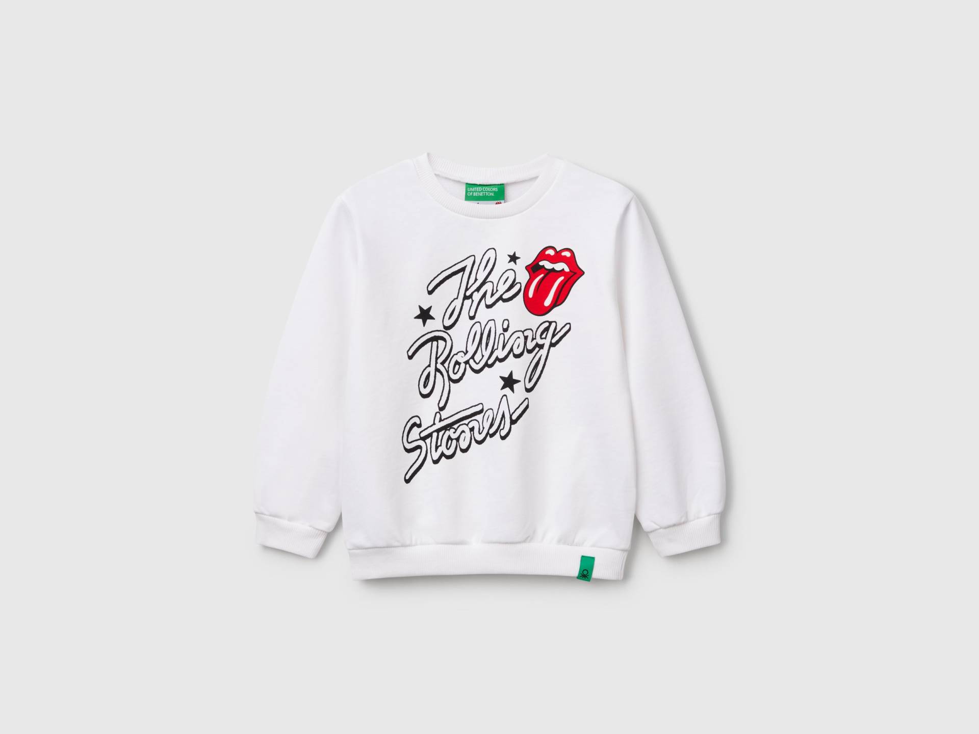 Benetton, Weites Sweatshirt „the Rolling Stones“, size 90, Weiss, female Benetton, Weites Sweatshirt „the Rolling Stones“, size 90, Weiss, female von United Colors of Benetton