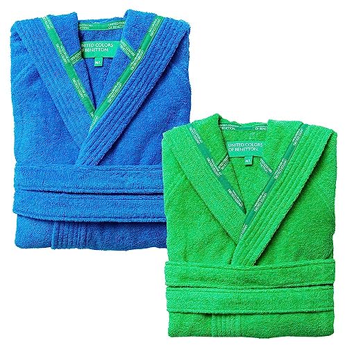 UNITED COLORS OF BENETTON. Unisex Bademäntelset 2er Set Kapuzenbademäntel, bunt, M/L von United Colors of Benetton