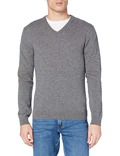 United Colors of Benetton (Z6ERJ) Herren Maglia Scollo V M/l Pullover, Grigio Scuro 507, L von United Colors of Benetton