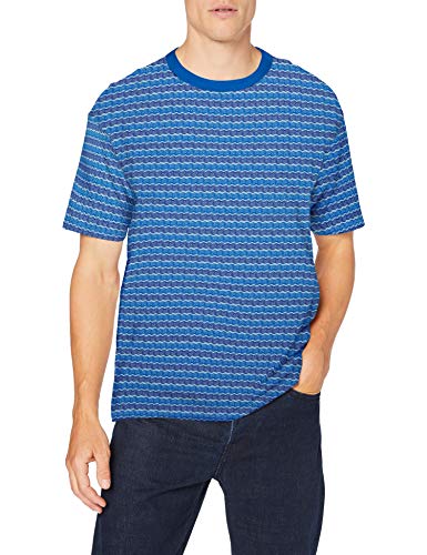 United Colors of Benetton (Z6ERJ) Herren T-Shirt Pullover, Blue Waves AOP 96d, S von United Colors of Benetton