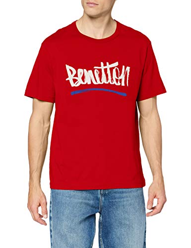 United Colors of Benetton (Z6ERJ) Herren T-Shirt Pullover, Red 015, L von United Colors of Benetton