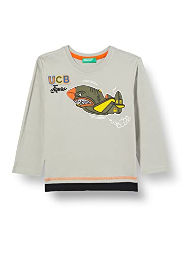 United Colors of Benetton (Z6ERJ) Jungen M/L 3096C1556 T-Shirt, Ghost Gray 03f, 74 cm von United Colors of Benetton