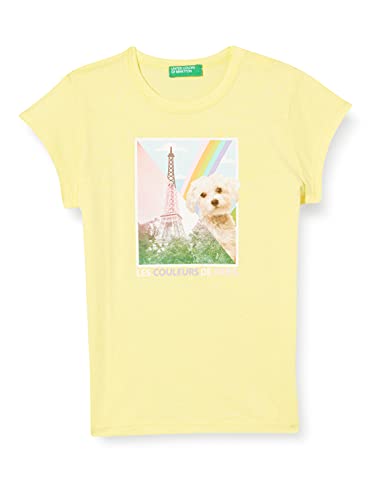 United Colors of Benetton (Z6ERJ) Mädchen 3I1XC1576 T-Shirt, Gelb 2v6, 82 cm von United Colors of Benetton