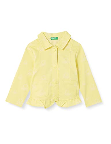 United Colors of Benetton (Z6ERJ) Mädchen Giubbino 245W53MO0 Jacke, Giallo 2v6, 68 cm von United Colors of Benetton