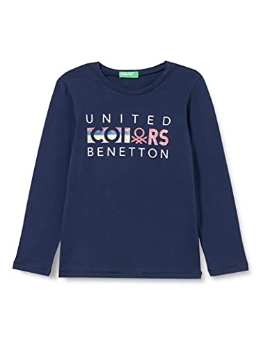 United Colors of Benetton (Z6ERJ) Mädchen M/L 3I9WC151Q T-Shirt, Peacoat 252, 82 cm von United Colors of Benetton