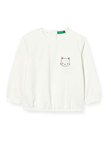 United Colors of Benetton (Z6ERJ) Mädchen Maglia G/C M/L Kapuzenpullover, Schneewittchen 074, 68 cm von United Colors of Benetton