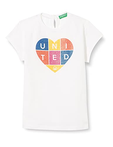 United Colors of Benetton (Z6ERJ) Mädchen T-Shirt T-SHIRT 3I1XC1527, Bianco 101, 82/12-18 Monate von United Colors of Benetton