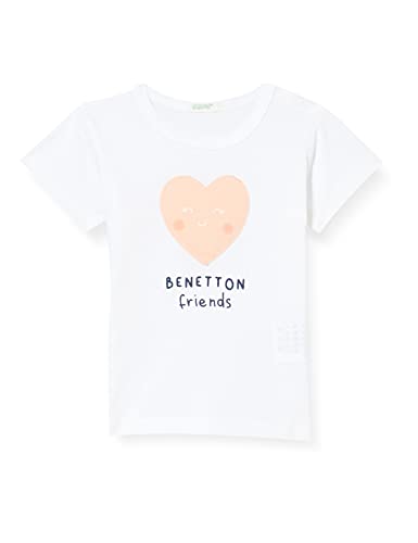 United Colors of Benetton (Z6ERJ) Baby-Jungen 3I1XMM289 T-Shirt, Weiß 902, 50 cm von United Colors of Benetton