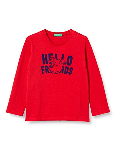 United Colors of Benetton (Z6ERJ) Jungen M/L T-Shirt, Red 015, 74 cm von United Colors of Benetton