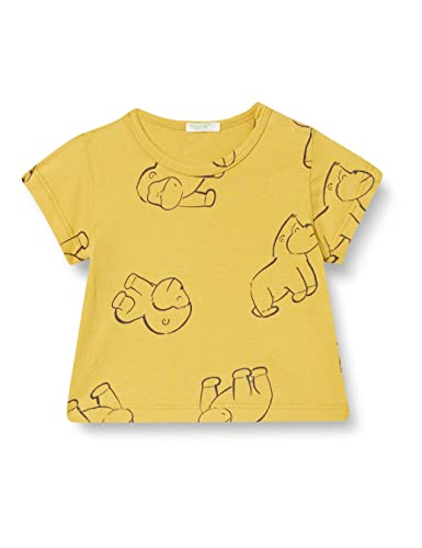 United Colors of Benetton Baby-Jungen 30hpa1031 T-Shirt, Ockergelb mit Muster 80t, 68 cm von United Colors of Benetton