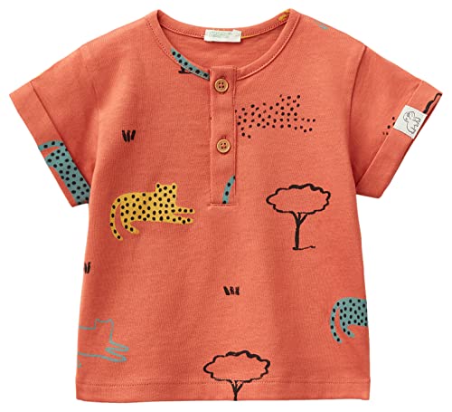 United Colors of Benetton Baby-Jungen 3zctaq00f T-Shirt, Ziegelrot 78J, 62 von United Colors of Benetton