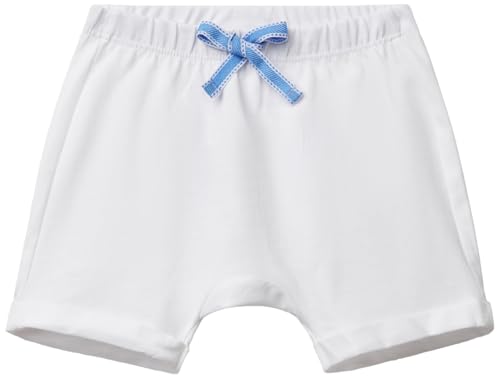 United Colors of Benetton Baby-Jungen Bermuda 3mi5a900h Shorts, Weiß, 80 von United Colors of Benetton