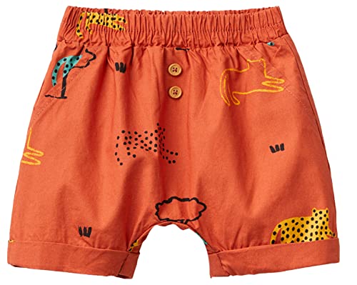 United Colors of Benetton Baby-Jungen Bermuda 484WA900E Badehose, Rosso Mattone a Fantasia 78J, 74 von United Colors of Benetton