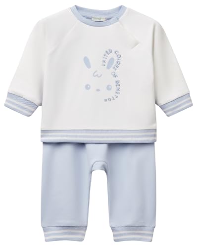 United Colors of Benetton Baby-Jungen Comp(Maglia+Pant) 3mduak00q Hose, blau, 50 cm von United Colors of Benetton