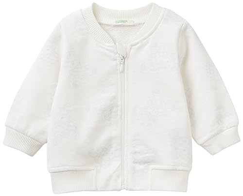 United Colors of Benetton Baby-Jungen Jacke M/L 365sa500a Trainingsshirt, Bianco Panna 62l, 80 von United Colors of Benetton