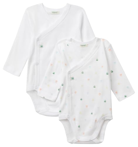 United Colors of Benetton Baby-Jungen Set 2 Body 3pwb0b00u Strampler Mädchen, Weiß, 74 cm von United Colors of Benetton