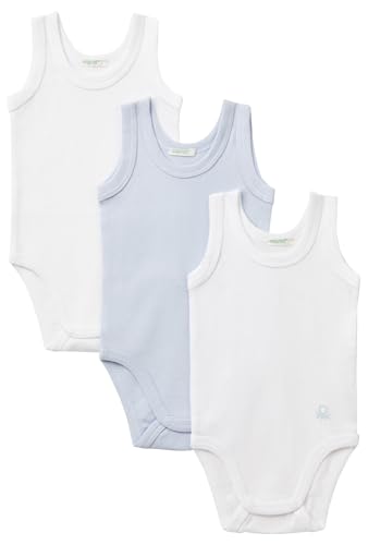 United Colors of Benetton Baby-Jungen Set 3 Body 3gi70b136 Strampler Mädchen, Weiß, 80 von United Colors of Benetton