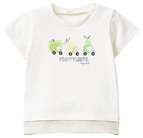 United Colors of Benetton Baby-Jungen T 3F93A102K Kurzarm Shirt, Bianco 036, 62 von United Colors of Benetton
