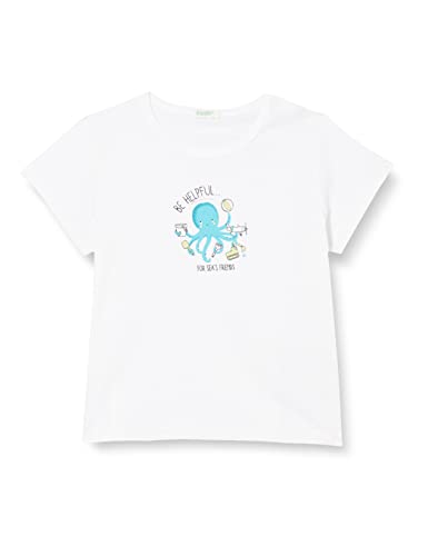 United Colors of Benetton Baby - Jungen T-shirt 3i1xa100p Kurzarm Shirt, Bianco 101, 1 Jahr EU von United Colors of Benetton