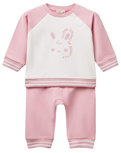 United Colors of Benetton Baby-Mädchen Comp(Maglia+Pant) 3mduak00q Hose, Rosa, 68 cm von United Colors of Benetton