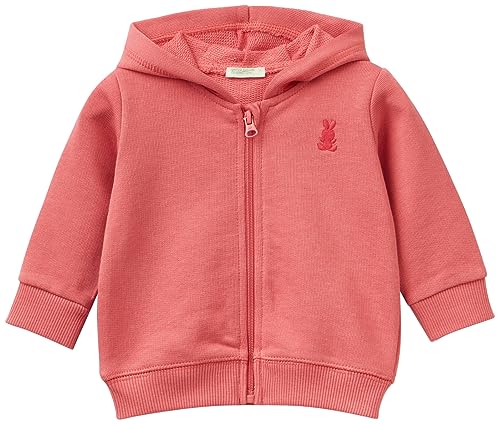 United Colors of Benetton Baby-Mädchen Giacca C/CAPP M/L 3J70A500R Hooded Sweatshirt, Rosa Salmone 11F, 56 cm von United Colors of Benetton