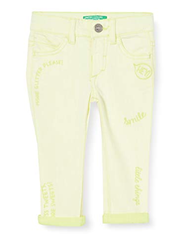 United Colors of Benetton Baby-Mädchen Jeans Hose, Gelb (Lemon Tonic 40v), 80/86 (Herstellergröße: 1y) von United Colors of Benetton