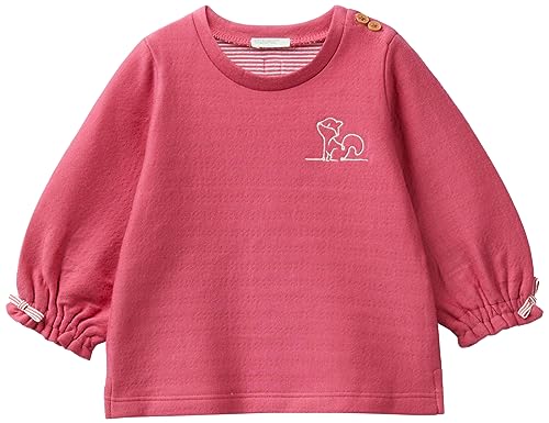 United Colors of Benetton Baby-Mädchen Trikot G/C M/L 3g71a103f Sweatshirt, Rosa Salmone 11f, 62 cm von United Colors of Benetton