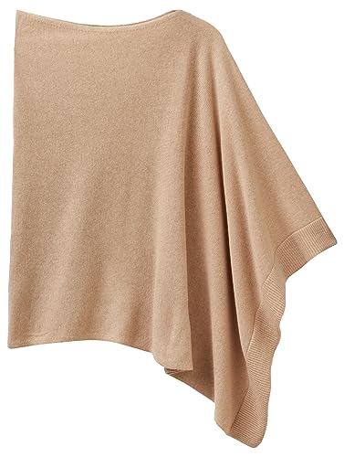 United Colors of Benetton Damen 1235du00t Strickponchos und Umhänge, Beige 994, One Size von United Colors of Benetton