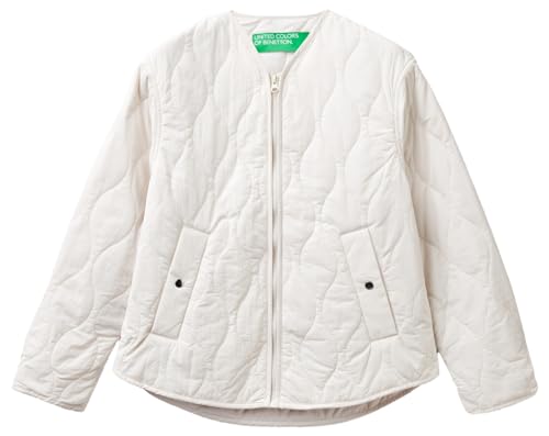 United Colors of Benetton Damen 24EXDN058 Jacke, Creme 0Z3, XS von United Colors of Benetton