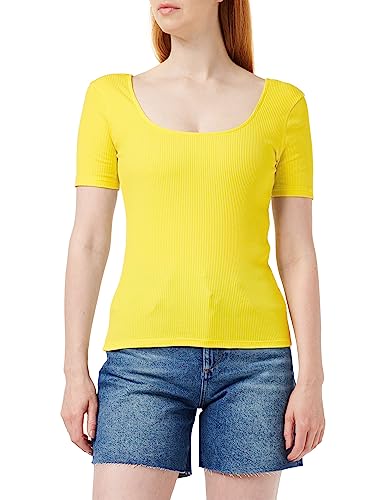 United Colors of Benetton Damen 33whd103z T-Shirt, Gelb 35r, Large von United Colors of Benetton