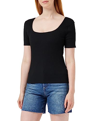 United Colors of Benetton Damen 33whd103z T-Shirt, Schwarz 100, Large von United Colors of Benetton