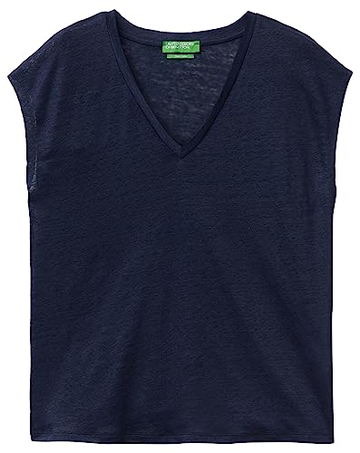 United Colors of Benetton Damen 3S1MD103M T-Shirt, Blau 252, Medium von United Colors of Benetton