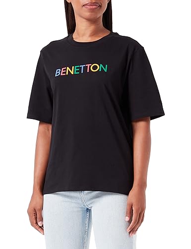 United Colors of Benetton Damen 3bl0d104e T-Shirt, Schwarz 902, Large von United Colors of Benetton