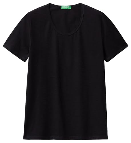 United Colors of Benetton Damen 3bvxd1061 T-Shirt, Schwarz 100, Small von United Colors of Benetton