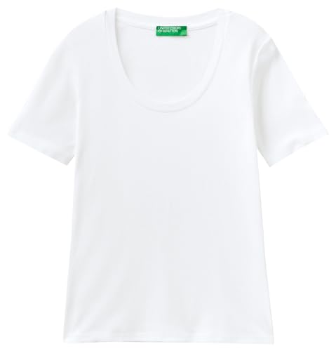 United Colors of Benetton Damen 3ga2d1066 T-Shirt, Optisches Weiß 101, X-Large von United Colors of Benetton