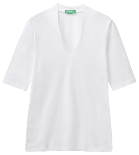 United Colors of Benetton Damen 3ga2d400u T-Shirt, Weiß, Large United Colors of Benetton Damen 3ga2d400u T-Shirt, Weiß, Large von United Colors of Benetton