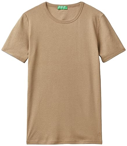 United Colors of Benetton Damen 3ga2e16a0 T-Shirt, Beige 34a, Medium von United Colors of Benetton