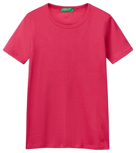 United Colors of Benetton Damen 3ga2e16a0 T-Shirt, Rot, L von United Colors of Benetton