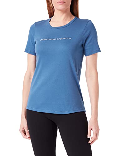 United Colors of Benetton Damen 3ga2e16a2 T-Shirt, Avio 217, S von United Colors of Benetton