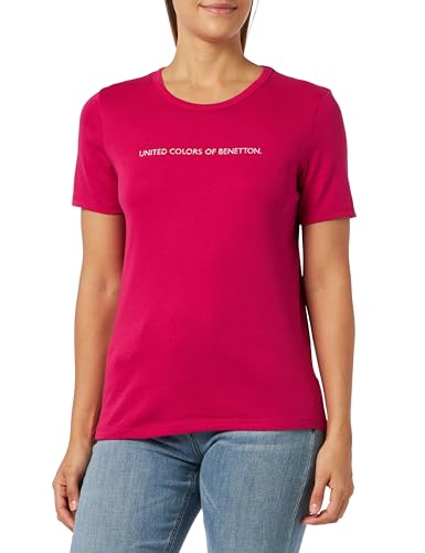 United Colors of Benetton Damen 3ga2e16a2 T-Shirt, Rot Magenta 2E8, Small von United Colors of Benetton