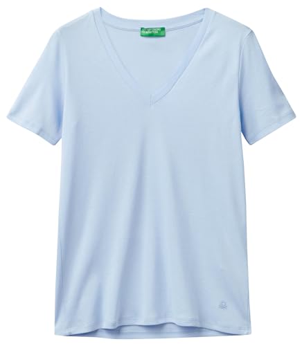 United Colors of Benetton Damen 3ga2e4230 T-Shirt, Hellblau 2k3, Small von United Colors of Benetton