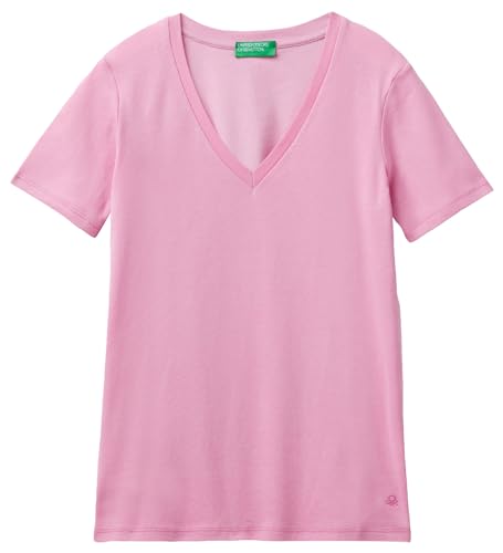 United Colors of Benetton Damen 3ga2e4230 T-Shirt, Mauve 0p0, Large von United Colors of Benetton