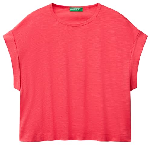 United Colors of Benetton Damen 3kmtd10a9 T-Shirt, Rosa, Small von United Colors of Benetton