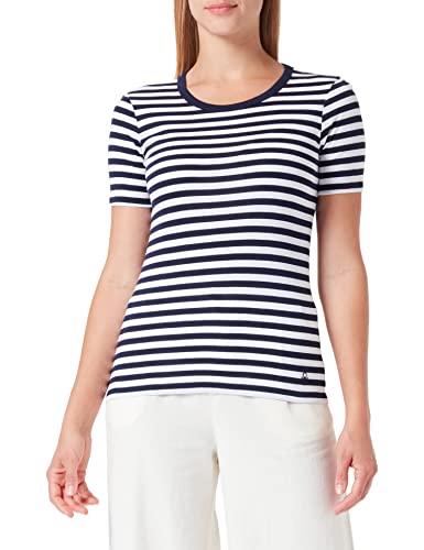 United Colors of Benetton Damen 3oa6e16a0 T-Shirt, Blau gestreiftes Muster 616, Small von United Colors of Benetton